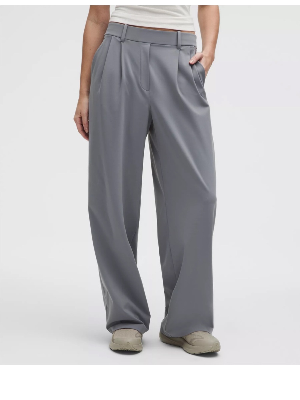 lululemon athletica Wide Leg Pants in Gray